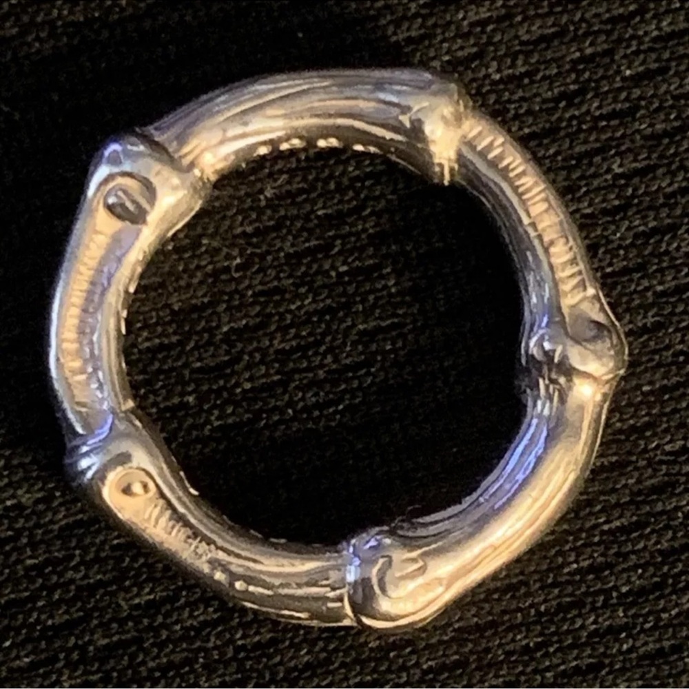 TIFFANY & CO. 1996 925 Sterling Silver Bamboo Ring size 3
